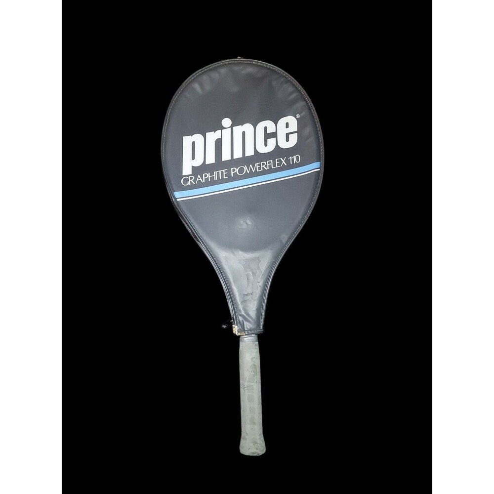 Vintage Prince Graphite Powerflex 110 Tennis Racket With Cover -1986